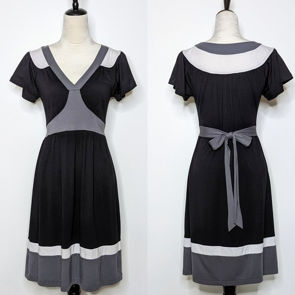 Elle Dresses & Skirts - Elle Black White Gray Color Block Dress Y2K 90s Size S
